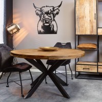 Eetkamertafel Denver | Rond | Mangohout | 140 cm Starfurn VanEtje Stoer Wonen